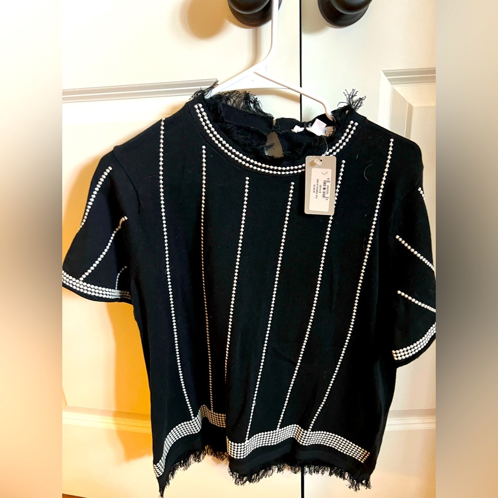 THML black knit top NWT